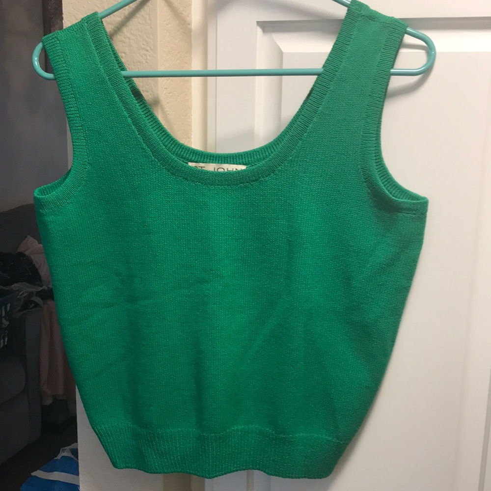 St. John Collection Green Tank Top